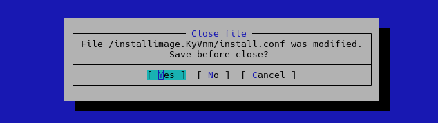 installimage - save the config